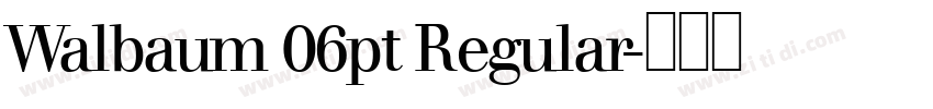 Walbaum 06pt Regular字体转换